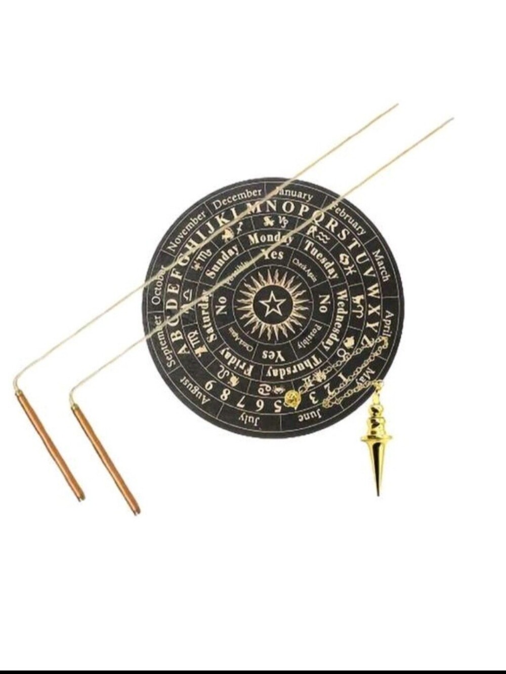 Dowsing Rods and Pendulum Set - Picture 4 of 6